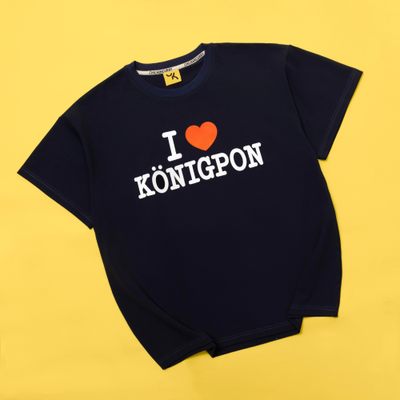 Футболка синяя "Я Люблю Kёнигпон"